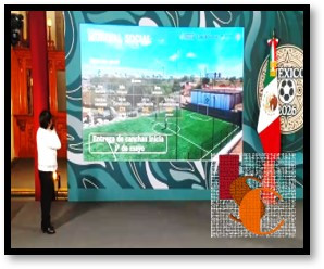 Presidenta de México impulsa seis nuevas canchas de fútbol en Campeche rumbo al Mundial 2026. 